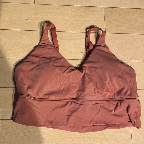 OFFLINE by Aerie Rusty Peach Real Me Lace Up Back Sports Bra - Picture 6 of 10